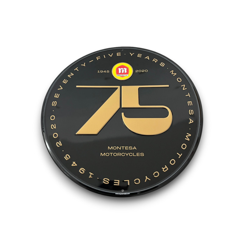 PLACA DECORATIVA CONMEMORATIVA MONTESA 75 ANIVERSARIO