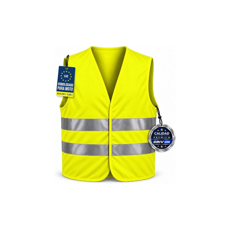 CHALECO REFLECTANTE DRIVON  MOTO HOMOLOGADO ISO 20471