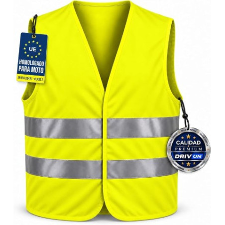 CHALECO REFLECTANTE DRIVON  MOTO HOMOLOGADO ISO 20471